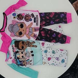 Two pairs of LOL Surprise Girl longsleeve pjs